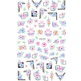 10pcs 3D Adhesive Butterfly Retro Rose Color Nail Art Sticker F-673