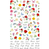 10pcs 3D Adhesive Butterfly Retro Rose Color Nail Art Sticker F-674