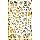 10pcs 3D Adhesive Butterfly Retro Rose Color Nail Art Sticker F-681