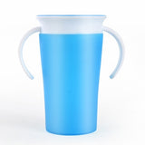 360 Degrees Rotated Baby Learning Drinking Cup With Double Handle Flip