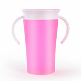 360 Degrees Rotated Baby Learning Drinking Cup With Double Handle Flip
