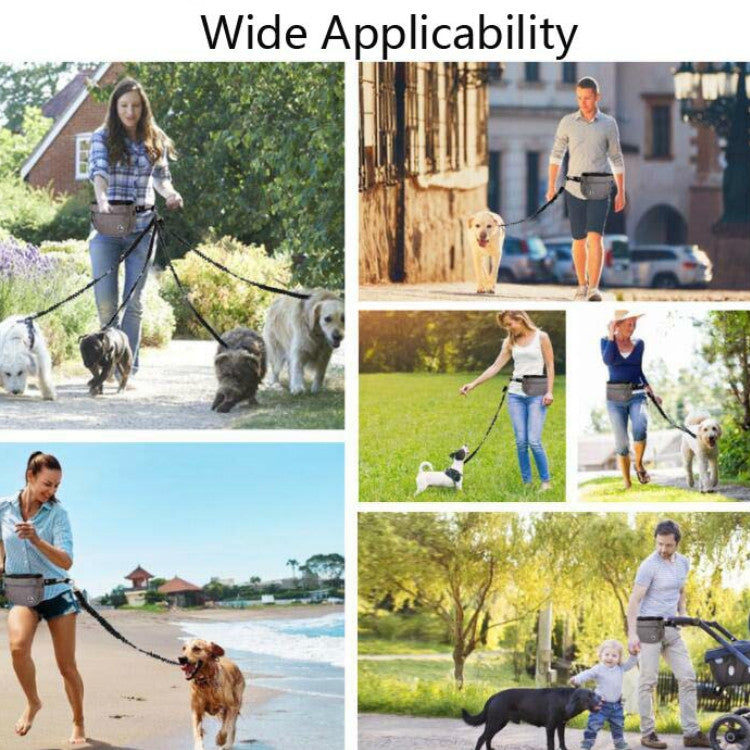 MOVEPEAK Pet Snack Bag Leash Pet Training Waist Bag Outing Dog Snack Bag