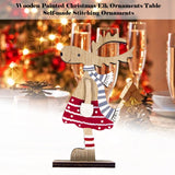 Christmas Decoration Wooden Painted Christmas Elk Ornaments