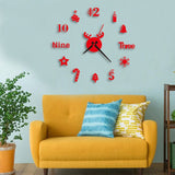 Acrylic 3D Wall Clock DIY Living Room Bedroom Wall Background Decoration