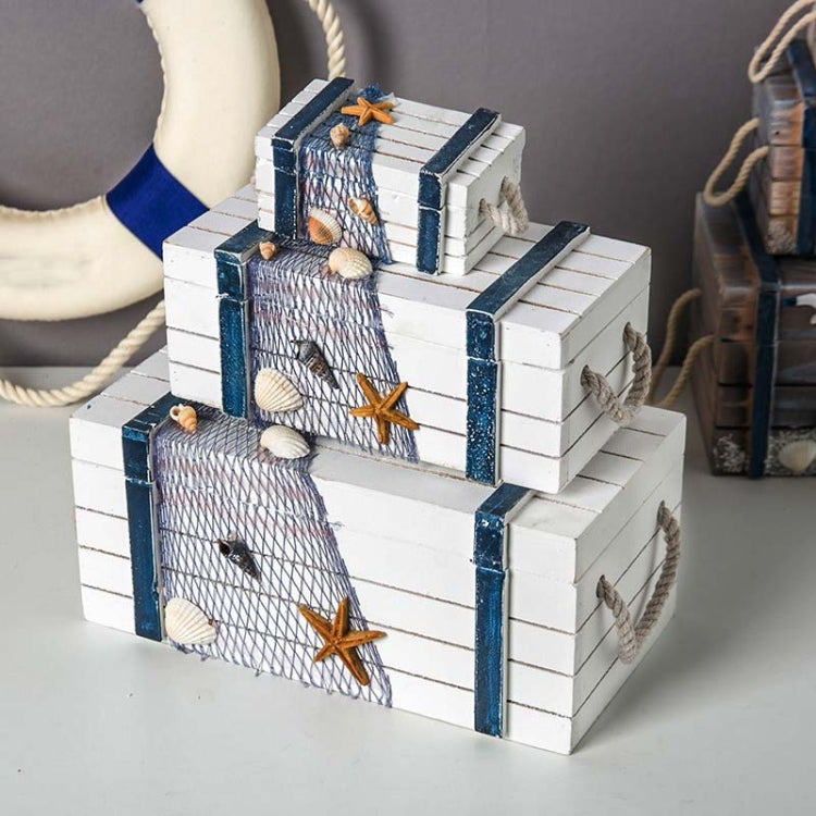 3 In 1 Wooden Storage Box Jewelry Boxes Wooden Box Decoration White Set