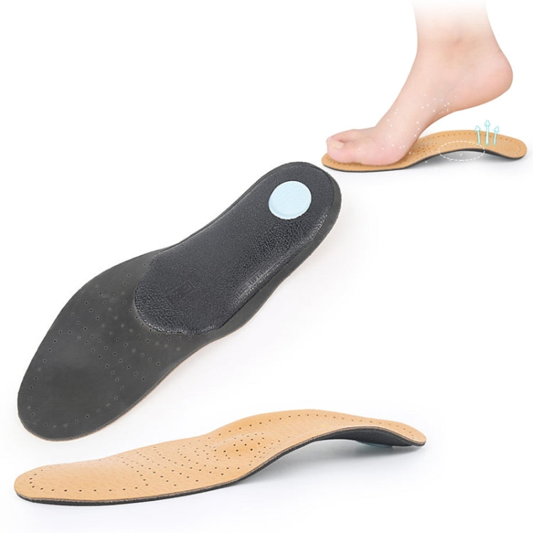 1 Pair Breathable Sweat-Absorbing And Shock-Absorbing Leather Arch Correction Insole, 35-36, 37-38, 39-40, 41-42, 43-44, 45-46 43-44