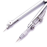 Stainless Steel Student Drawing Compass Math Geometry Tool (Included Box), Math Geometry Tool