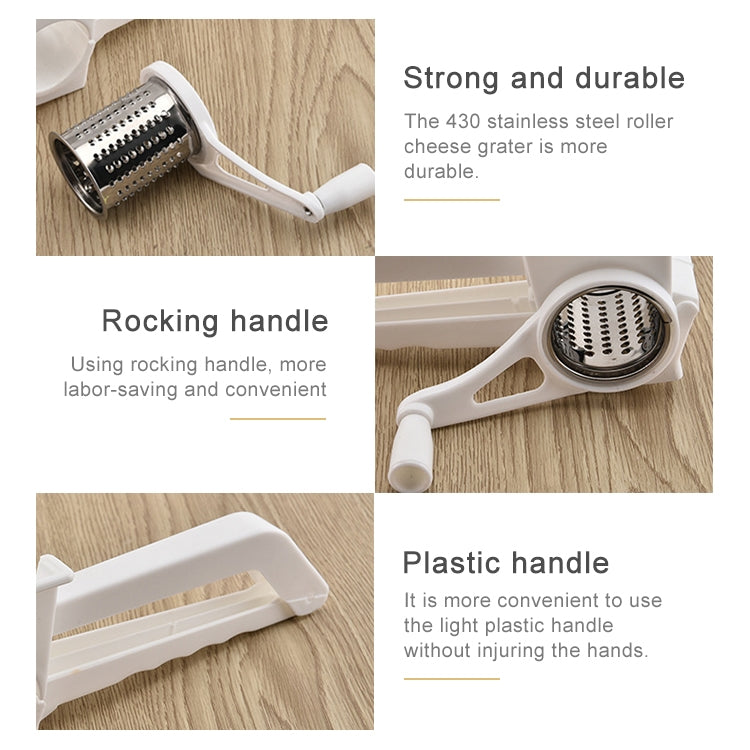 Cheese Hand-Cranked Rotary Grater Plastic Multi-Purpose Grater, Hand-Cranked Grater