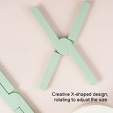 Thickened X-shaped Silicone Foldable Pot Mat Kitchen Heat-Insulation Meal Coaster High Temperature Table Mat, Green, Blue, Orange, Dark Gray