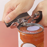 Manual Stainless Steel Multi-Function Powerful Can Knife Can Opener Kitchen Can Opener Tool, Black + Silver