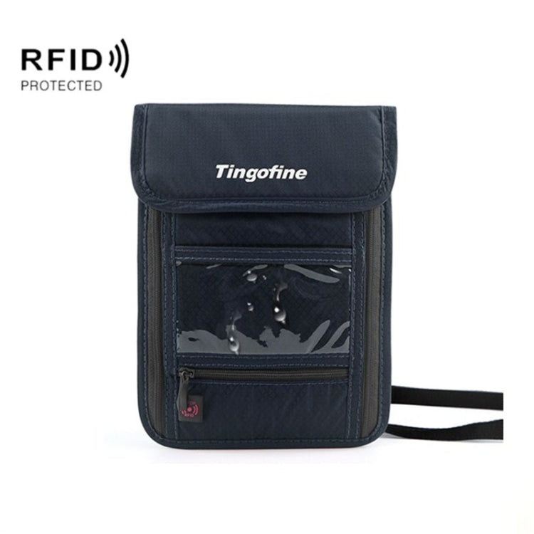 Travel Storage Messenger Passport Bag Multifunctional RFID Anti-Theft Hanging Neck Document Bag Card Bag, 21x16cm