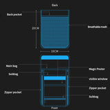 Travel Storage Messenger Passport Bag Multifunctional RFID Anti-Theft Hanging Neck Document Bag Card Bag, 21x16cm