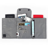 Antimagnetic RFID Hanging Neck Nylon Passport Bag Waterproof Storage Change Mobile Phone Bag, Black, Gray, Orange, Green