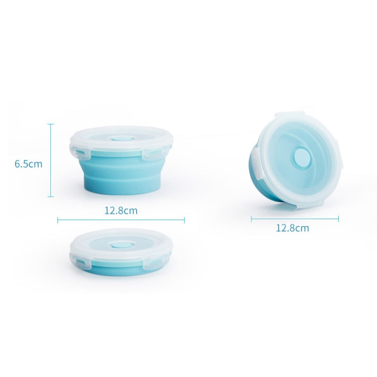 Microwave Portable Folding Lunch Box Round Silicone Lunch Box Random Colour Delivery, Capacity:350ml, 350ml, 500ml, 800ml, 1200ml