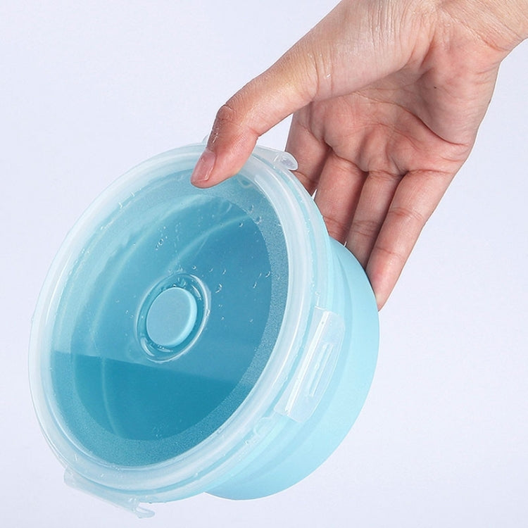 Microwave Portable Folding Lunch Box Round Silicone Lunch Box Random Colour Delivery, Capacity:350ml, 350ml, 500ml, 800ml, 1200ml