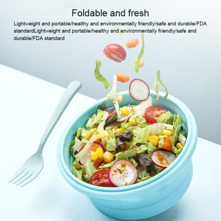 Microwave Portable Folding Lunch Box Round Silicone Lunch Box Random Colour Delivery, Capacity:350ml, 350ml, 500ml, 800ml, 1200ml