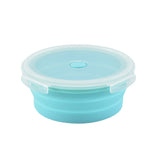 Microwave Portable Folding Lunch Box Round Silicone Lunch Box Random Colour Delivery, Capacity:350ml, 350ml, 500ml, 800ml, 1200ml