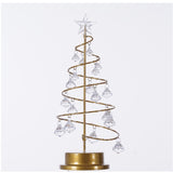 LED Wrought Iron Night Light Crystal Christmas Tree Light Room Decoration Small Table Lamp