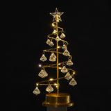 LED Wrought Iron Night Light Crystal Christmas Tree Light Room Decoration Small Table Lamp
