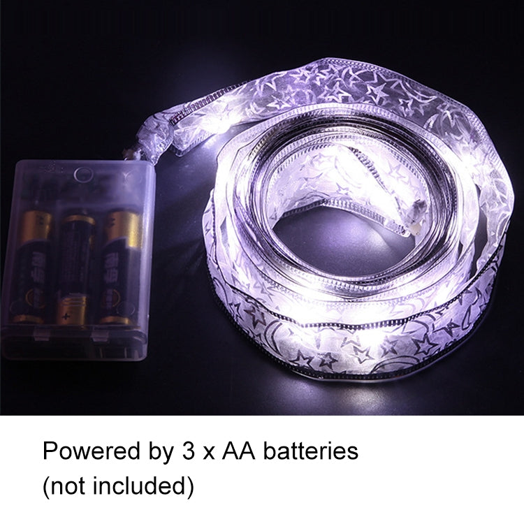 4m 40LEDs Gift Decoration Ribbon Light String LED Copper Wire Ribbon Christmas Tree Top Bowknot Light, Warm White Light, White Light, Colorful Light