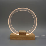 USB Acrylic Ring Table Lamp Night Light Default Title