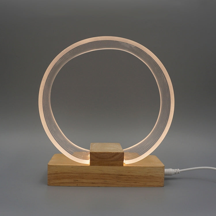 USB Acrylic Ring Table Lamp Night Light Default Title