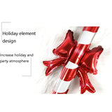 20 PCS 24 Inch Christmas Inflatable Stick Cane Candy Elk Head Handheld Balloon Aluminum Film Material Decoration Balloon, Crutch, Deer Head