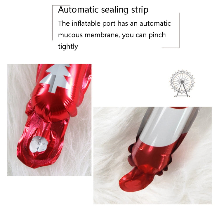 20 PCS 24 Inch Christmas Inflatable Stick Cane Candy Elk Head Handheld Balloon Aluminum Film Material Decoration Balloon, Crutch, Deer Head