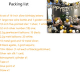 Happy Birthday Girl Boy Aluminum Film Balloon Scene Decoration Set Background Wall Decoration Adult Party Decoration Supplies