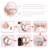 Rose Gold Balloon Decoration Set Birthday Party Decoration Supplies Party Decoration, Rose Gold Balloon Decoration Set