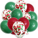 1 Set Christmas Red Green Confetti Balloon Set Merry Christmas Christmas Party Decorations, Christmas Party Decorations