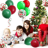 1 Set Christmas Red Green Confetti Balloon Set Merry Christmas Christmas Party Decorations, Christmas Party Decorations