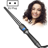 LCD Conical Curling Iron Single Tube Ceramic Glaze Pear Flower Cone, 19mm EU, 25mm EU, 25mm US, 19mm US, 32mm EU