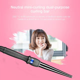 LCD Conical Curling Iron Single Tube Ceramic Glaze Pear Flower Cone, 19mm EU, 25mm EU, 25mm US, 19mm US, 32mm EU