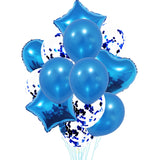 1 Set 18 Inch Aluminum Pearl Sequins Balloon Set Party Decoration Holiday Decoration Blue