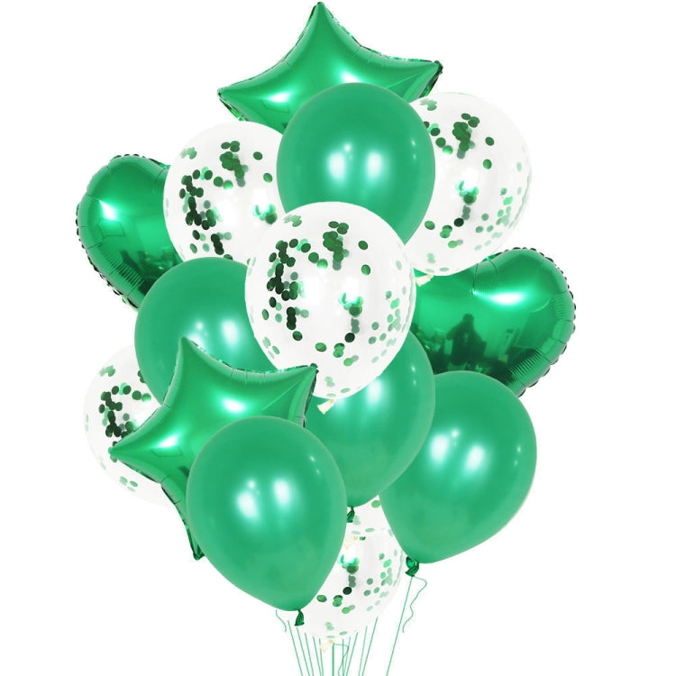 1 Set 18 Inch Aluminum Pearl Sequins Balloon Set Party Decoration Holiday Decoration Green