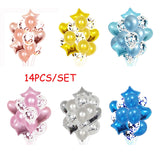 1 Set 18 Inch Aluminum Pearl Sequins Balloon Set Party Decoration Holiday Decoration