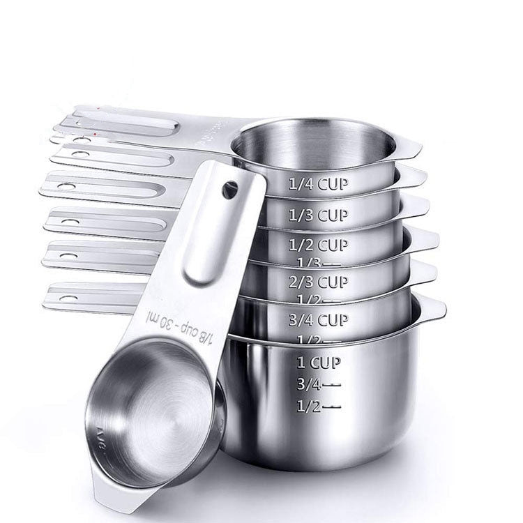 7 in 1 304 Stainless Steel Measuring Cup Set Baking Tools, 7 in 1 Measuring Spoon