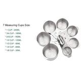 7 in 1 304 Stainless Steel Measuring Cup Set Baking Tools, 7 in 1 Measuring Spoon