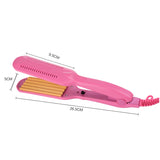 220V Professional Ceramic Corrugated Curling Iron, Blue, Pink, Red, Rose red, White
