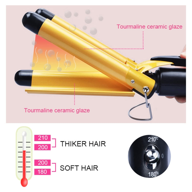 20-32m Automatic Ceramic Perm Splint Hair Curler 3 Barrels Big Wave Hair Curling Iron Tools, 20mm, 22mm, 25mm, 28mm, 32mm
