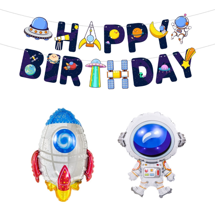Wandering Earth Astronaut Theme Balloon Set Birthday Party Rocket Balloon Decoration Aluminum Film Balloon, Wandering Earth Astronaut Theme Balloon