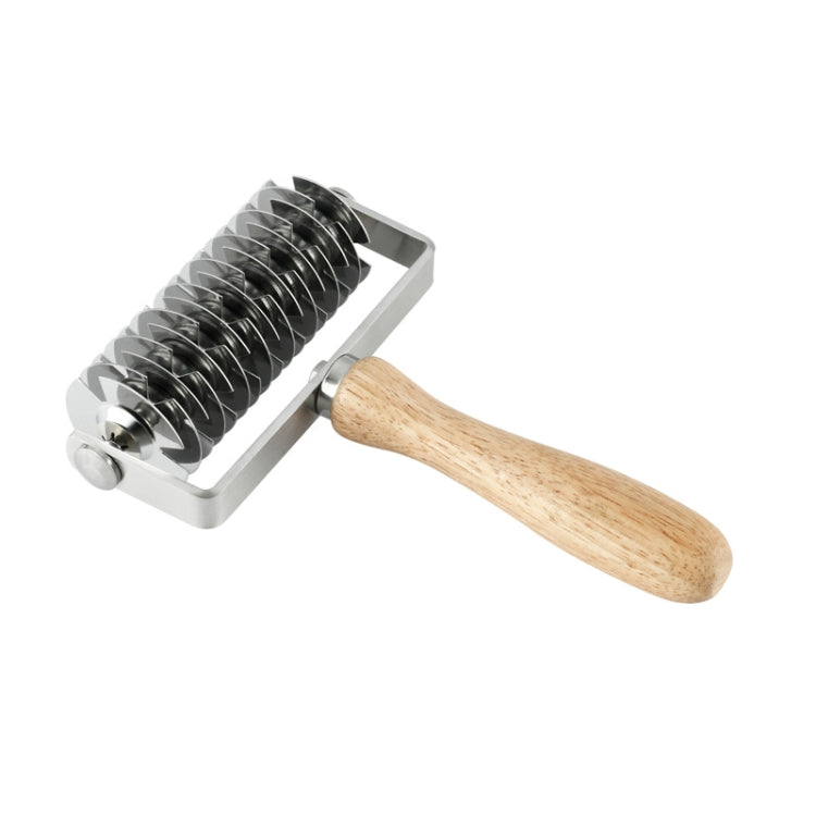 Baking Tool Stainless Steel Wooden Handle Pizza Roller Cutter Dessert Hob Pizza Net Knife, Pizza Cutter 1