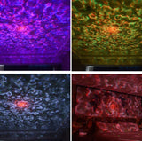 M2 8W Christmas Starry Sky Laser Projection Atmosphere Light Rotating Starry Dynamic Water Pattern Sleeping Light, USB, Battery