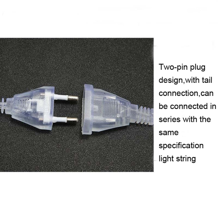 LED Inverted V Snowflake Five-Star Decorative Lights Christmas Waterproof String Lights, EU Plug, Warm White Light, Colorful Light