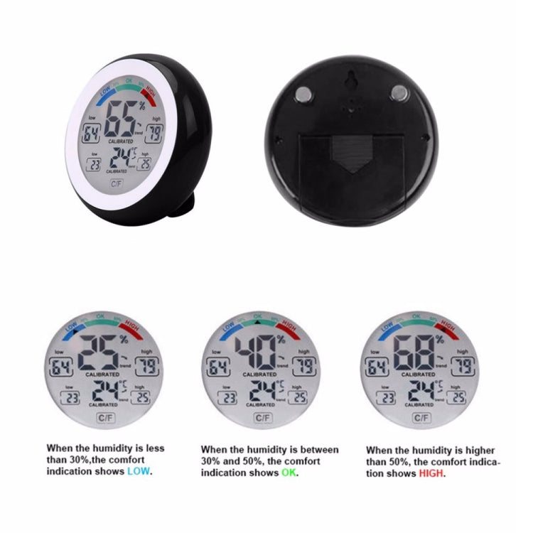 TS-S93 Multifunctional Digital Thermometer Hygrometer Temperature Humidity Meter, Max Min Value Trend Display C/Funit