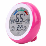 TS-S93 Multifunctional Digital Thermometer Hygrometer Temperature Humidity Meter, Max Min Value Trend Display C/Funit Pink