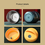 GOURMET Stainless Steel Insulation Cup Double-Sealed Insulation Soup Cup, Red, Yellow, Blue