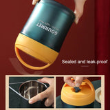 GOURMET Stainless Steel Insulation Cup Double-Sealed Insulation Soup Cup, Red, Yellow, Blue