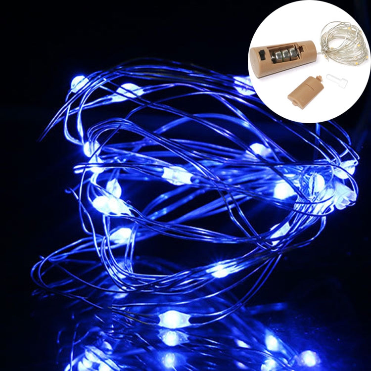 10 PCS LED Wine Bottle Cork Copper Wire String Light IP44 Waterproof Holiday Decoration Lamp, 1m 10LEDs, 2m 20LEDs 2m 20LEDs Blue Light